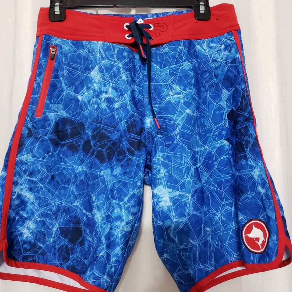 Pelagic Swim Trunks Board Shorts Stretch Pockets Size Youth 29 Men's Shorts - Picture 2 of 6